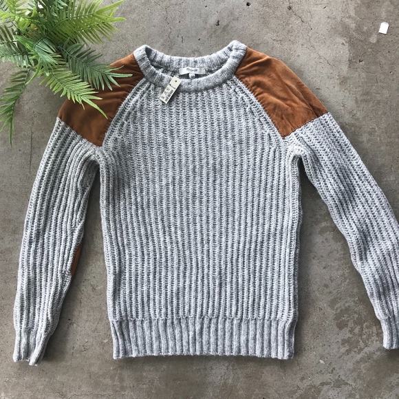 suede elbow patch sweater